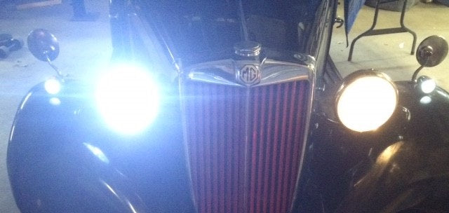 Installing LED Headlights, MG TD