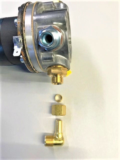 Elbow, connects fuel pump to fuel lines