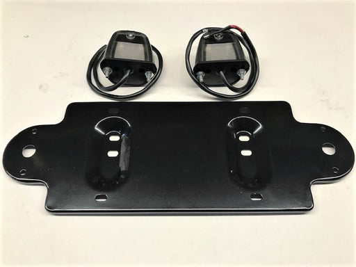 MGB Rear License Plate Mount set, with Lamps 77-80