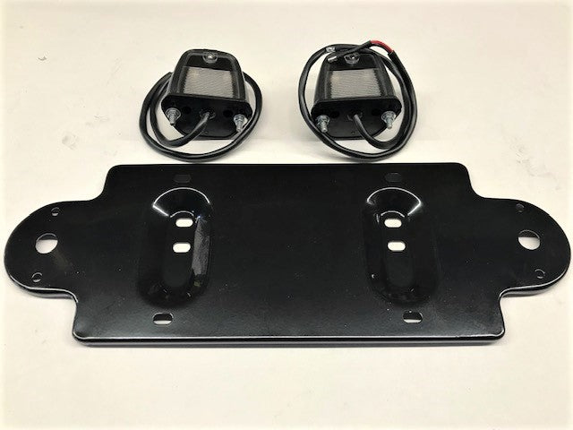 MGB Rear License Plate Mount set, with Lamps 77-80