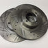 MGB Brake Rotor, pair, cross drilled and slotted, TRW brand