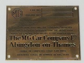 Identification Plate, Brass (Replacemenet Style) TC