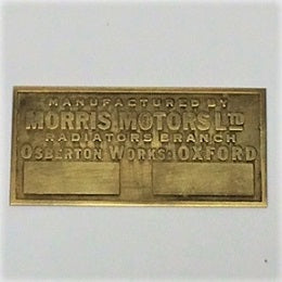 Radiator ID Plate, Top