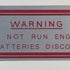WARNING STICKER, Battery Disconnect, MGB