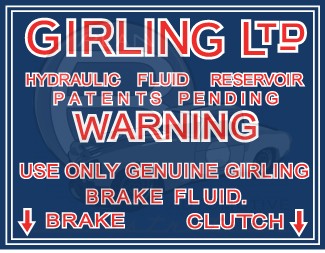 Girling Fluid Warning - Late