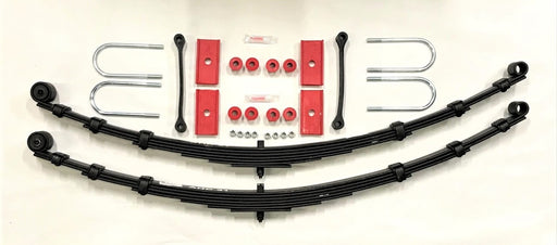 MGB Complete Leaf Spring Kit, Tube Axle, Polyurethane Bushings, Roadster 65-74.5