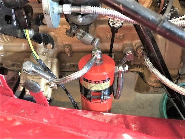 Installing MG TC Flexible Oil Filter Lines