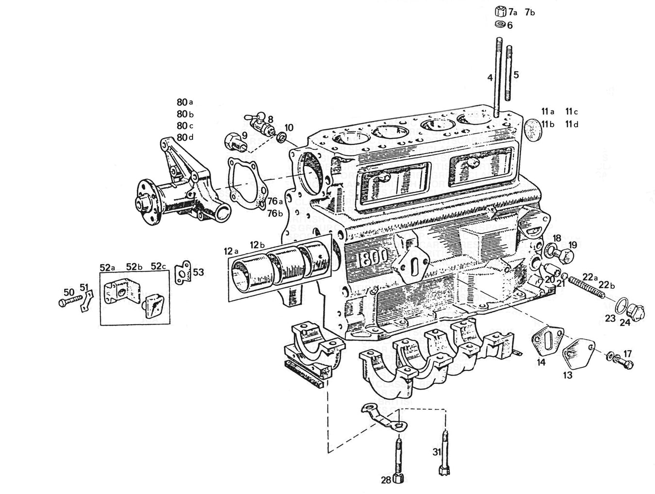 MGB Engine Internal Block