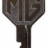 MG Crested Nickel Plated FS Key Blank