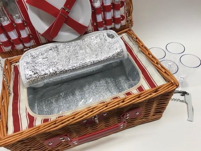Picnic Basket for Four, with Accessories