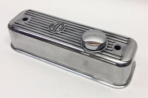 MGB Polished Cast Aluminum Valve Cover with vented cap
