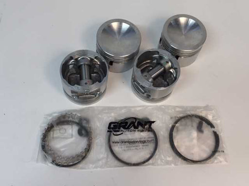MGB Piston Set w/Rings, pinch bolt, 3 main engine, 0.040
