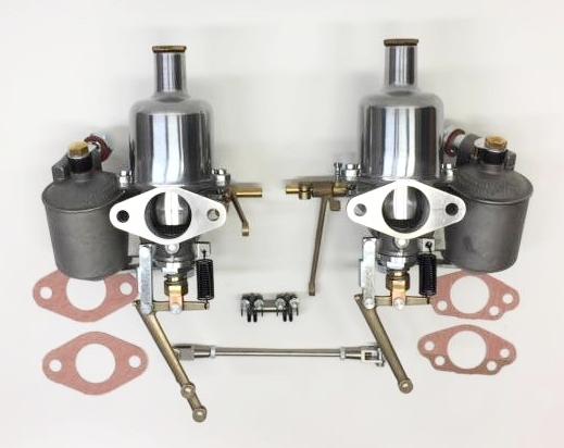 MG TC SU H2 Complete Carburetors, set of 2, 1-1/4"