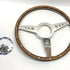 MGB Classic Light Wood Steering Wheel,  15" flat