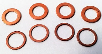 Copper Washers, Set of 8