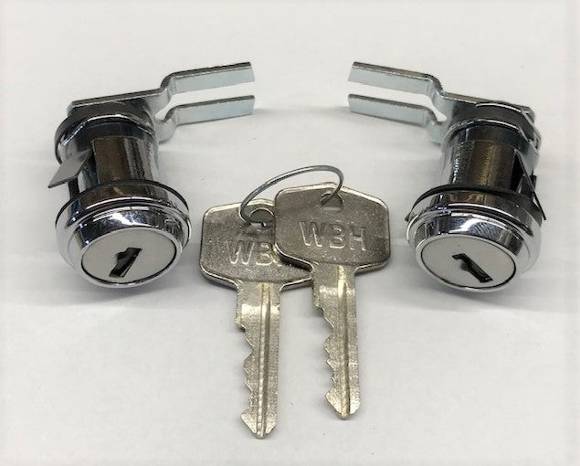 MGB Door Locks, Pair, w/2 keys, 1965-1980