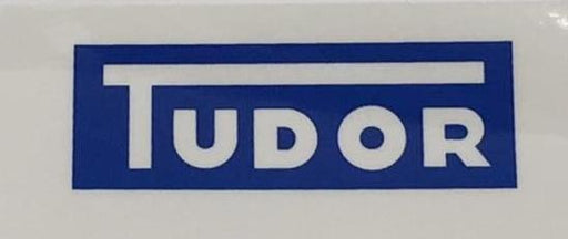 TUDOR brand windshield washer bottle label, MGB