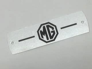 MG PLATE, on valve cover