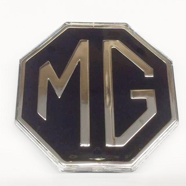 MGB Trunk badge, black & silver