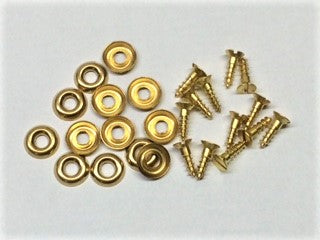 Brass Screw Set, Top to Tacking Strip (13 screws & washers), TC TD TF