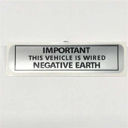 Negative Ground Sticker, MGC