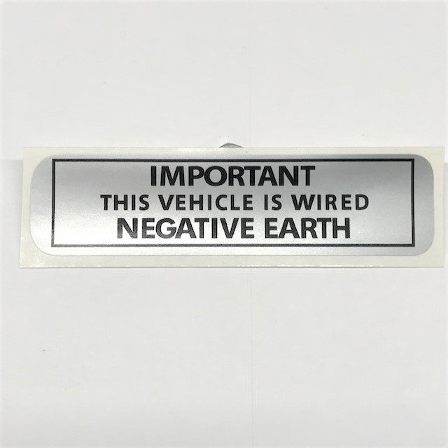 Negative Ground Sticker, MGC