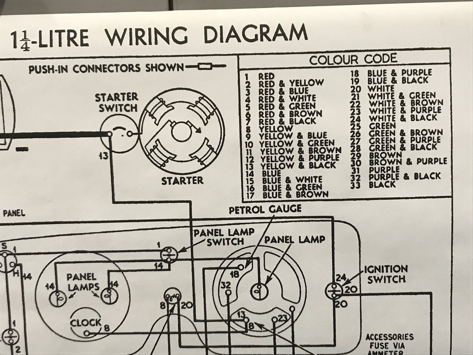 MG Y type wiring diagram very large