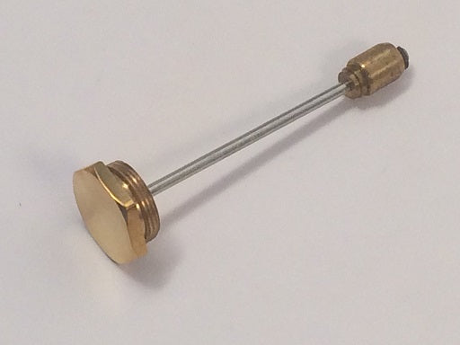 Brass Oil Cap Assembly, Hex, with Vent Hole