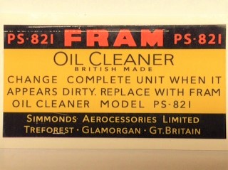 thumbnail image 2 of FRAM Oil Filter Decal - Fits 47-55 1st Series GM Trucks - Vintage Restoration Sticker (Part #654394766532) 2 of 3